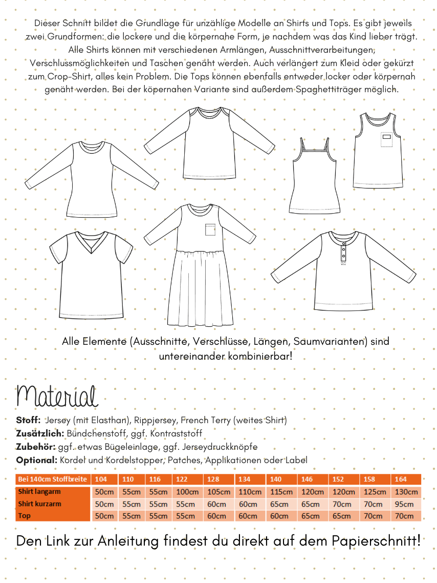 Papierschnittmuster "Basic Shirt" von Lotte & Ludwig