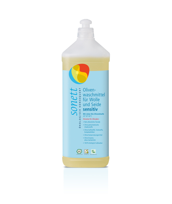 Sonett Olivenwaschmittel für Wolle und Seide sensitiv (1 Liter)