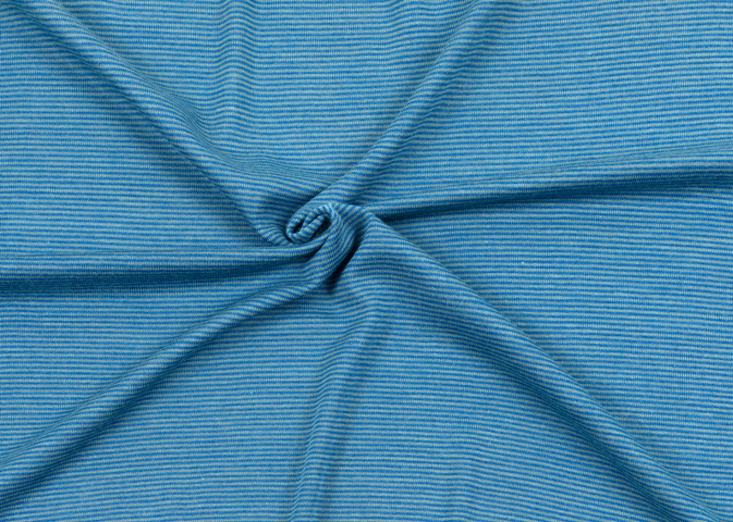 Blaue Miniringel Bio Wolle/Seide Jersey (kbT, mulesingfree)