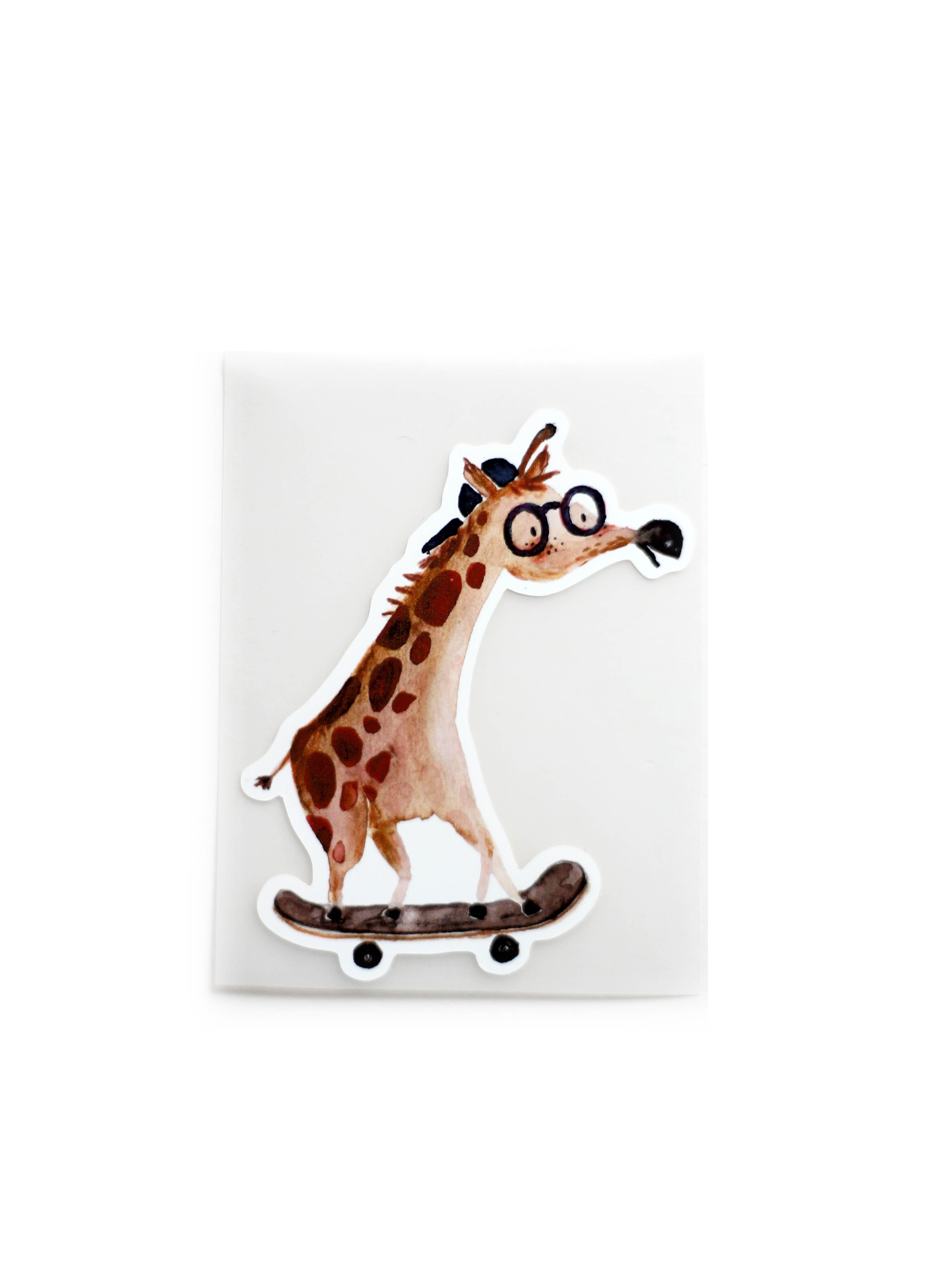 Bügelbild "Giraffe auf Skateboard" von Halfbird