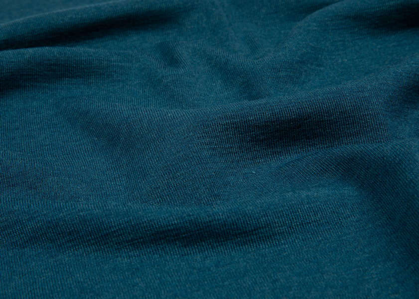 Pfauenblau Bio Wolle/Seide Jersey (kbT, mulesingfree)
